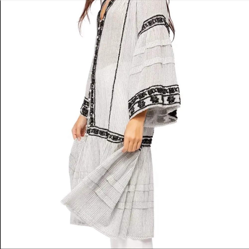 New Free People Vegabond striped Maxi Tunic - Picture 2 of 8